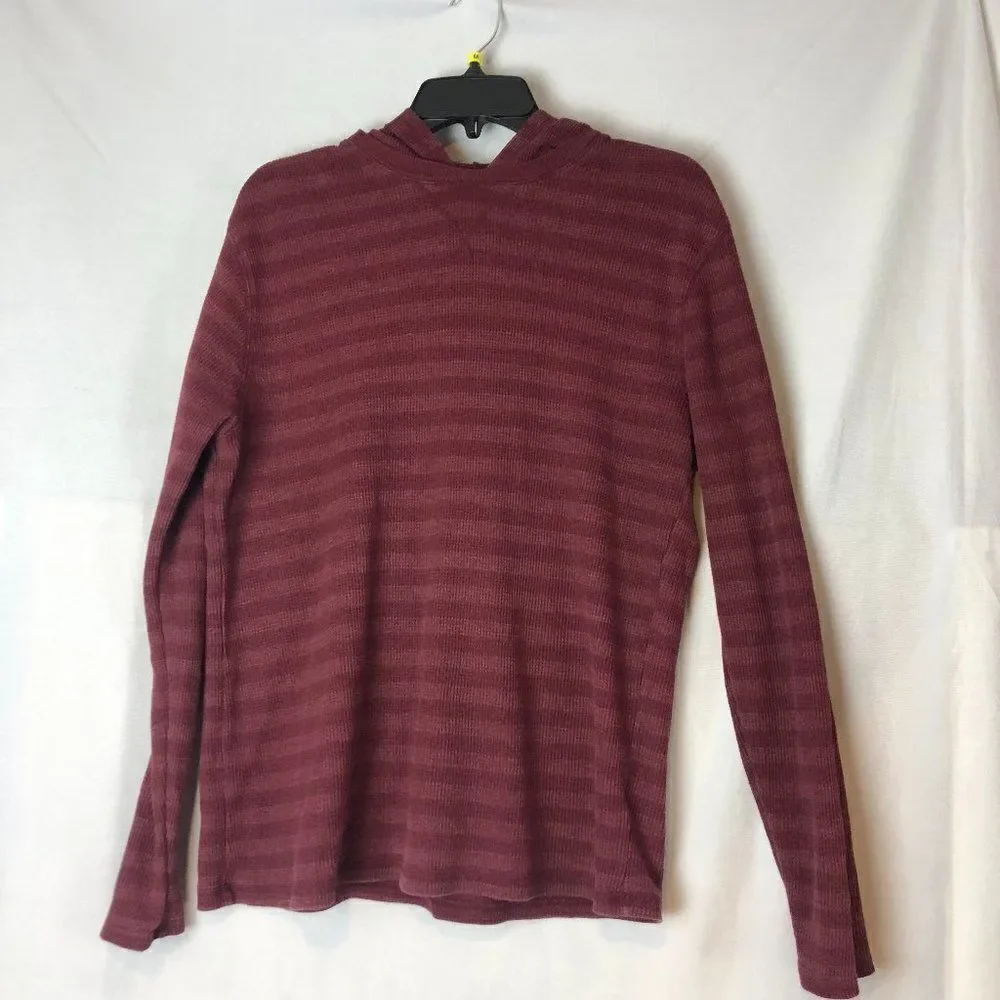Banana Republic Men's Waffle Knit hooded Long Sleeve shirt Size L